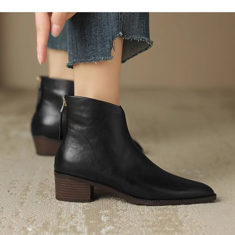 Chloé™ | Bottines de luxe à talon bas — Élégance urbaine & confort quotidien