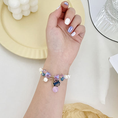 Bracelet femme élégant avec pendentif en cristal