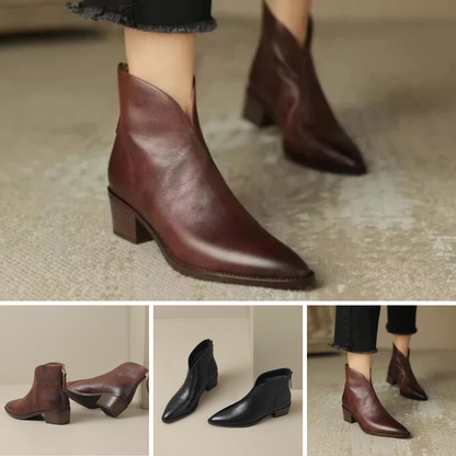 Chloé™ | Bottines de luxe à talon bas — Élégance urbaine & confort quotidien