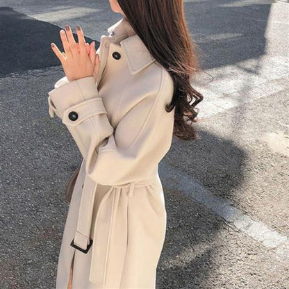 Sophie | Manteau Long en Laine Coupe Ample pour une Élégance Automnale Féminine lunnav